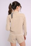 Campera de jean Beige