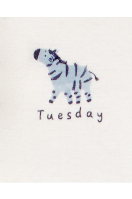 Pack siete bodies de algodón, manga corta, estampa animales Sin color