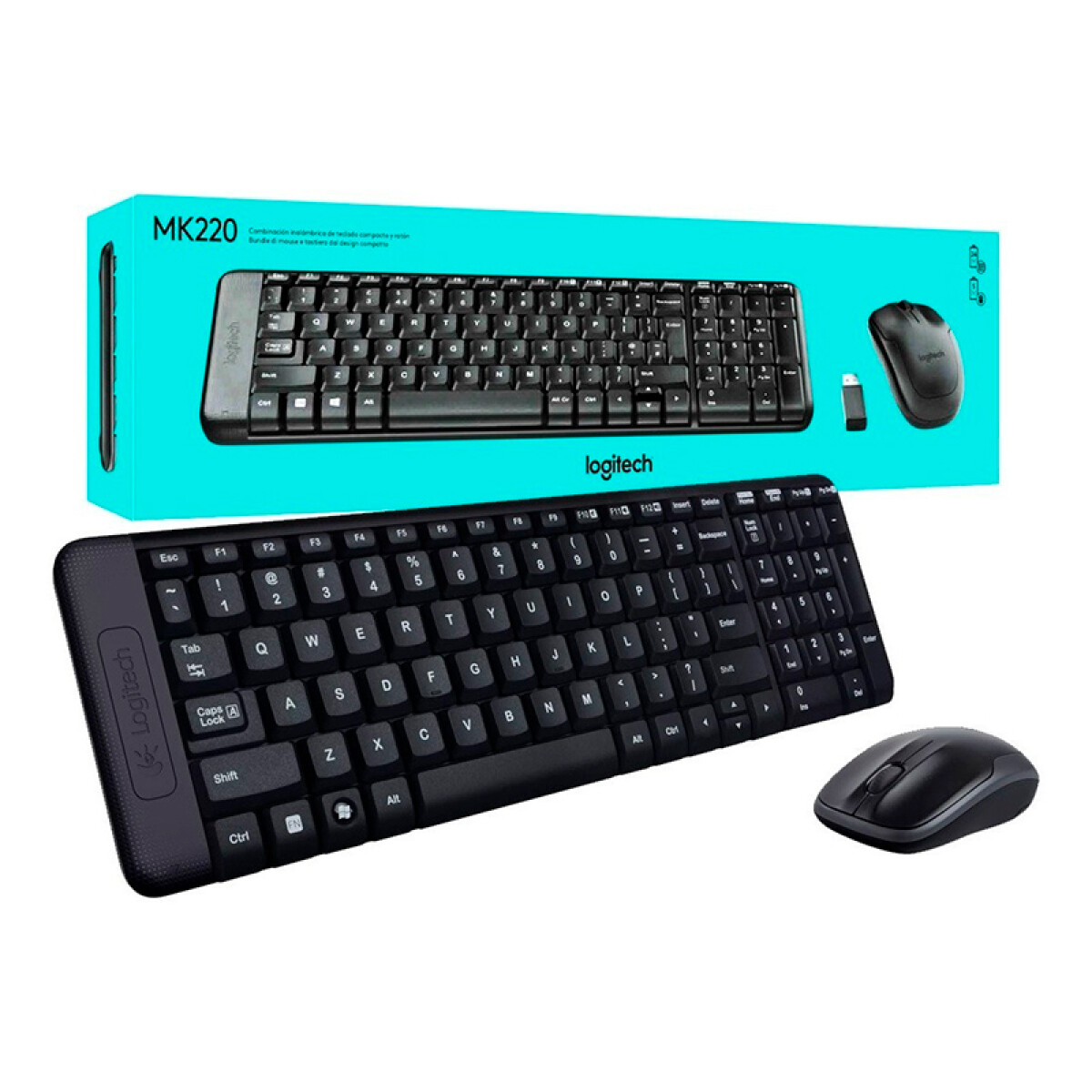 Combo Teclado y Mouse Inalambrico Logitech MK220 