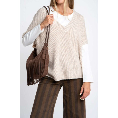 Chaleco Escote En V Mocha