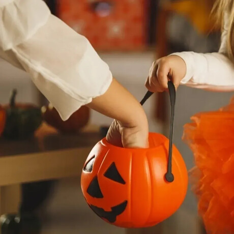 Caramelera balde calabaza Halloween Naranja