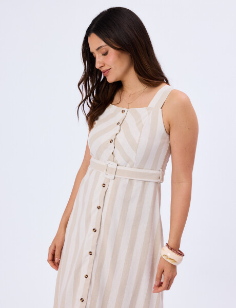 Vestido lino rayado Emanuela Vestido lino rayado Emanuela