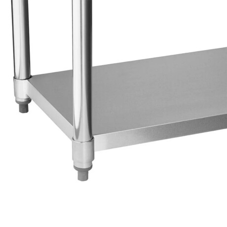 Mesada de Trabajo con Estante y Respaldo de Acero Inoxidable 180 x 60 x 85 cm Mesada de Trabajo con Estante y Respaldo de Acero Inoxidable 180 x 60 x 85 cm