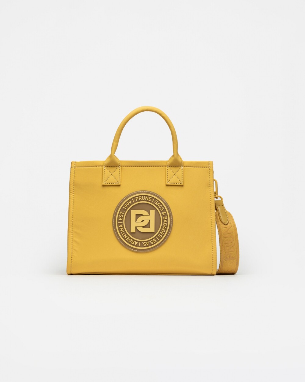 Cartera de mano Elena en nylon Beige