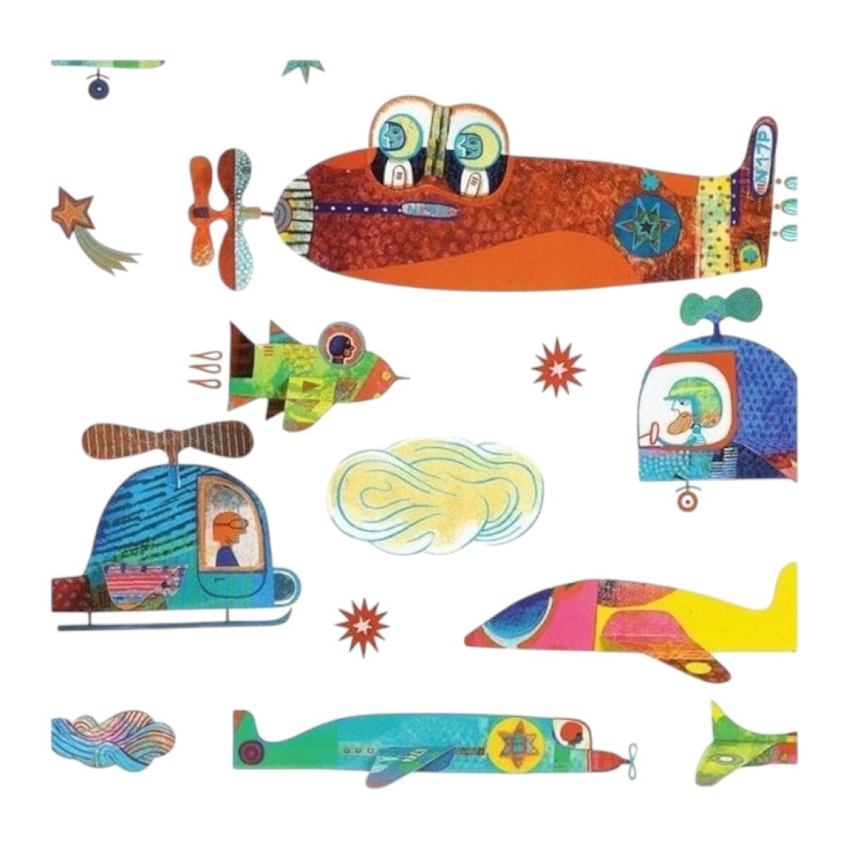 Stickers Reutilizables Dormitorio 3D 