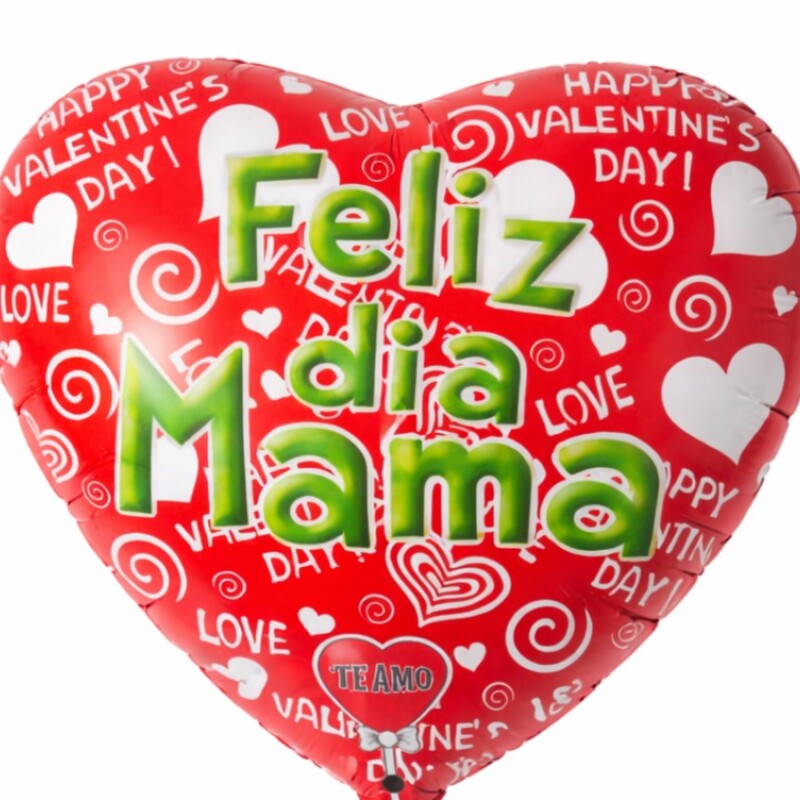 Globo Corazón Feliz Dia Mamá Globo Corazón Feliz Dia Mamá