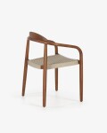 Silla Nina madera maciza eucalipto acabado nogal y cuerda beige Silla Nina madera maciza eucalipto acabado nogal y cuerda beige