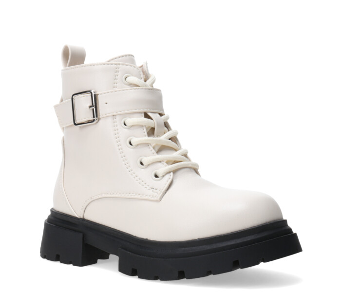Bota KASTRE acordonada y con cierre Off White