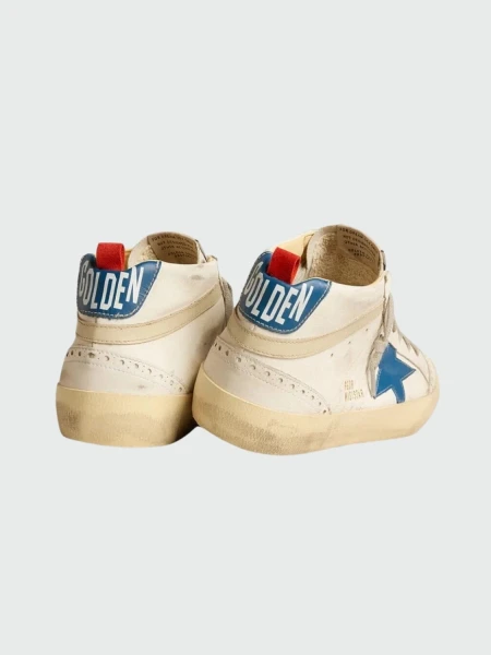 Golden Goose-MID STAR PANELLED SNEAKERS Blanco