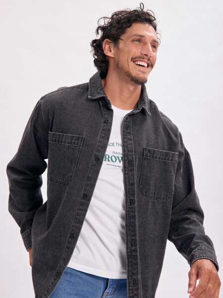 Sobrecamisa jean Negro