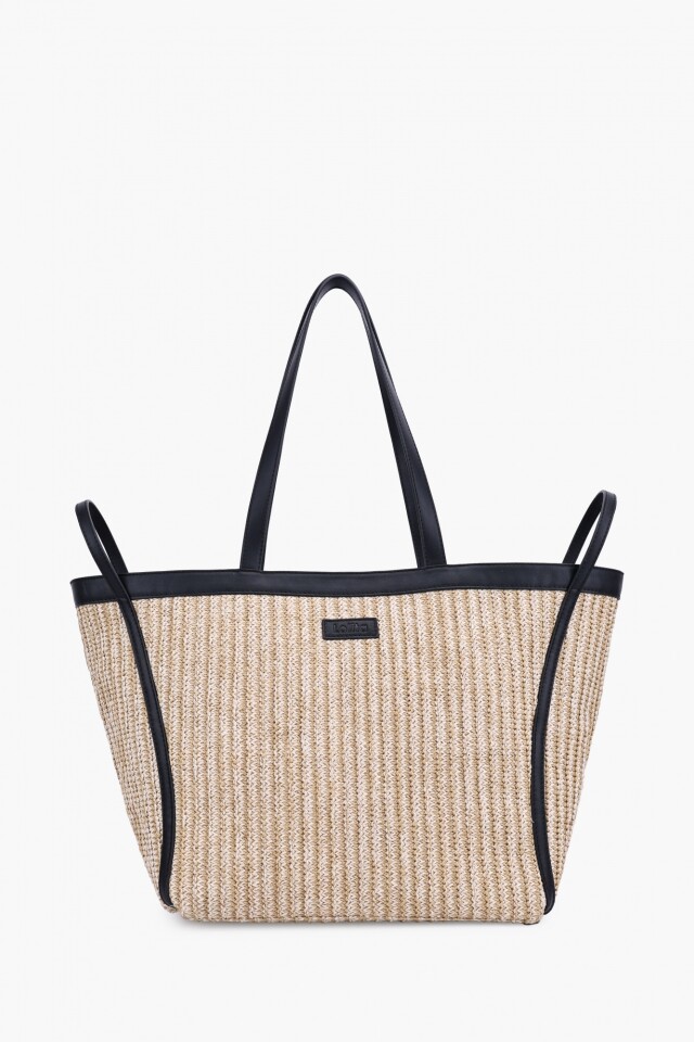 Bolso rafia beige