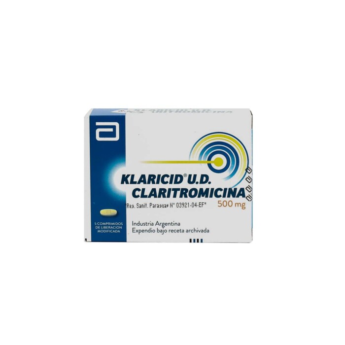 KLARICID U.D.500 MG. CJ X 5 COMPRIMIDOS única