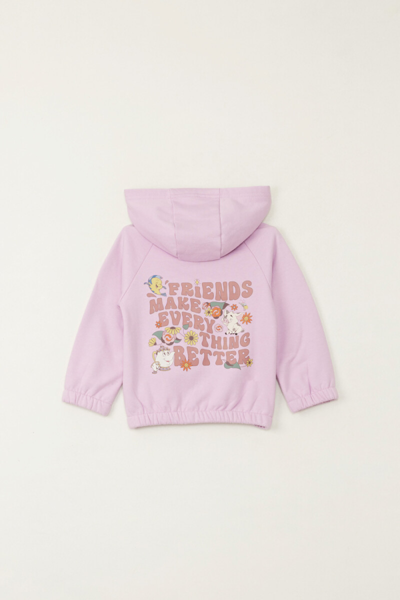 Campera deportiva estampada Beige