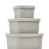 Set x3 tupper silicona KIKKABOO beige