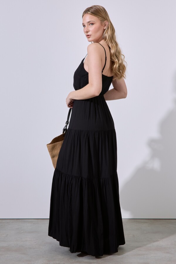 Vestido Maxi Botones NEGRO