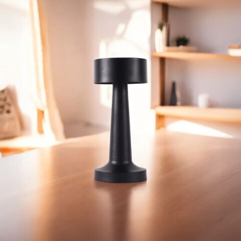 Lámpara de mesa LED negra inalámbrica USB-C cálida AI9850