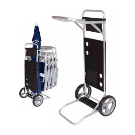 Carro Mesa Playero 2596 Aluminio Con Extensión 20KG NEGRO