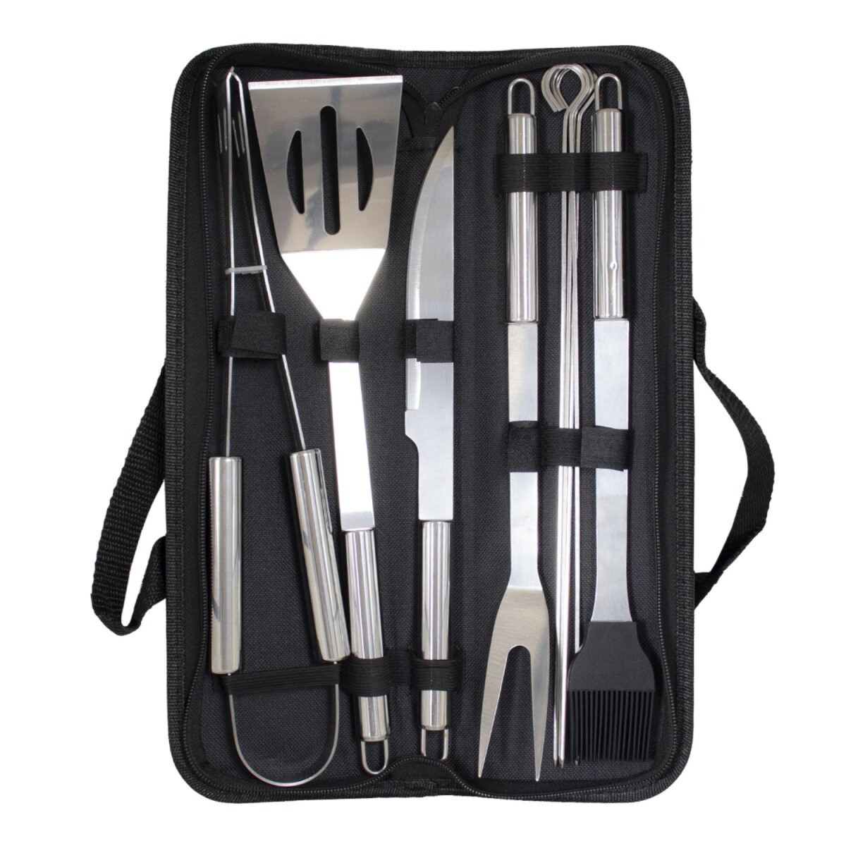 Set Asador Juego Parrillero 6 Piezas Con Estuche Calidad 