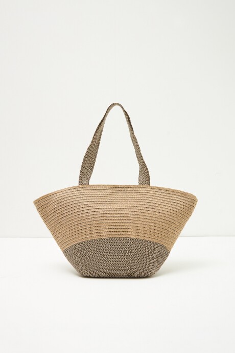 Bolso bicolor gris