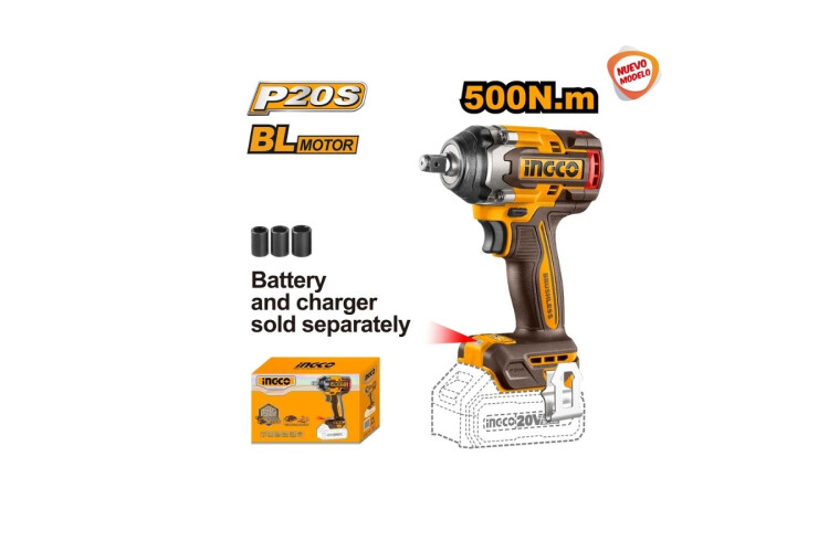 LLAVE DE IMPACTO 500NM 20V P20S BL SIN BAT LLAVE DE IMPACTO 500NM 20V P20S BL SIN BAT