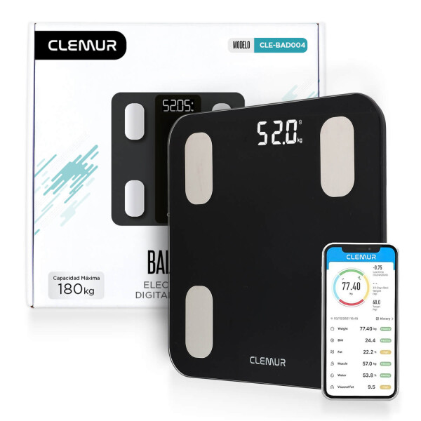 Balanza Inteligente De Baño Digital Pesa Smart App Bluetooth Imback Color Negro Balanza Inteligente De Baño Digital Pesa Smart App Bluetooth Imback Color Negro