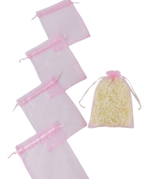 Pack x 100 - Bolsas organza 12x17 cm ROSA