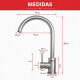 Canilla monocomando para mesada agua fría NEGRO