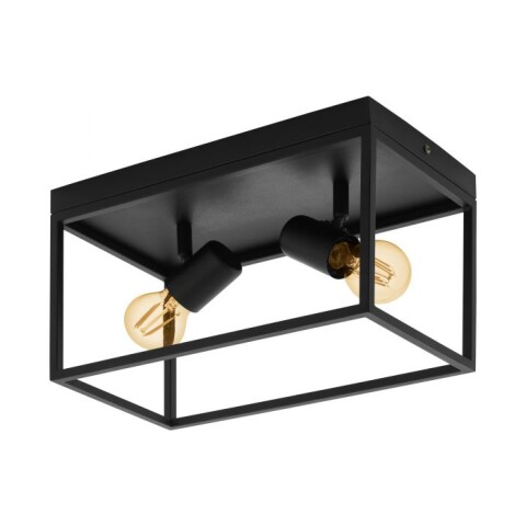 Lámpara techo prisma acero vidrio 2xE27 SILENTINA EG3472