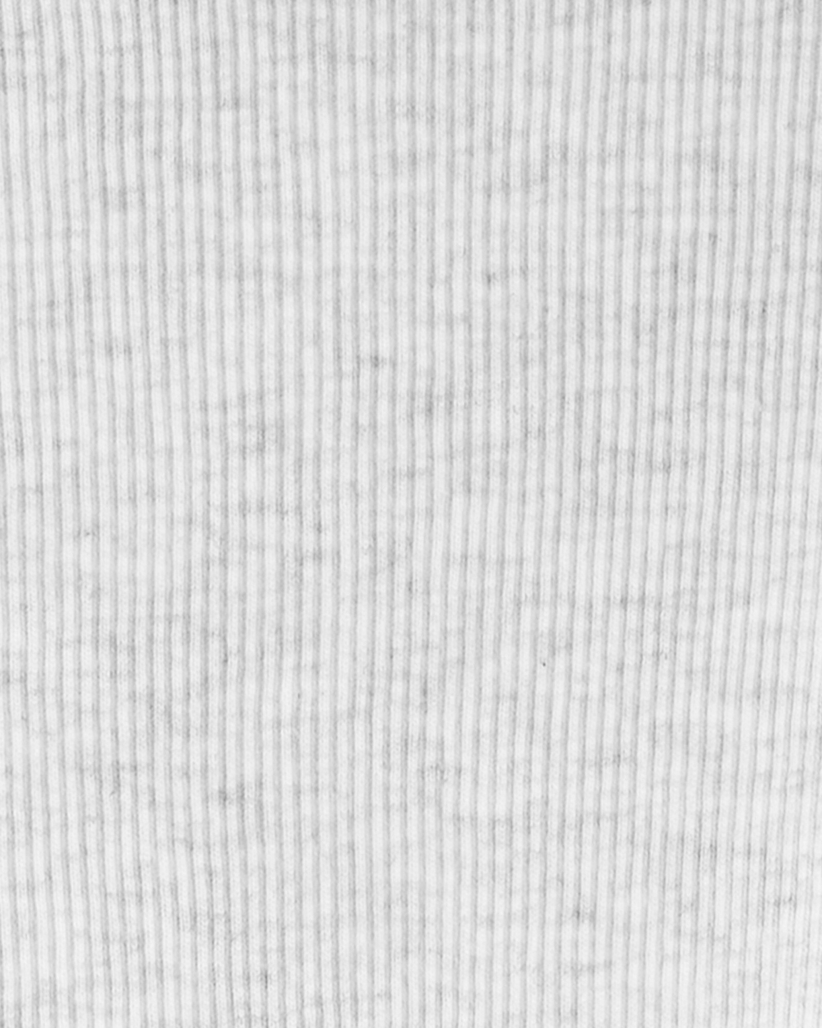 Pack dos remeras de algodón acanalado, blanca y gris Sin color