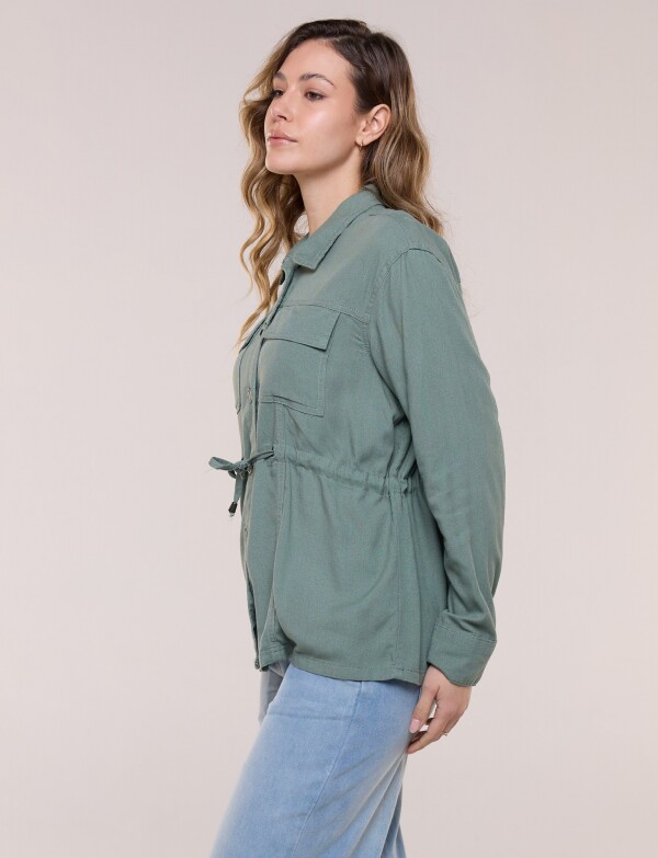 Sobrecamisa Utilitaria Con Cordón Ajustable OLIVA