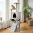 Gimnasio Rascador Para Gato Torre Casa Hamaca Escalera Atrix Variante Color Gris Claro