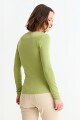 Remera m/l con cierre frontal VERDE