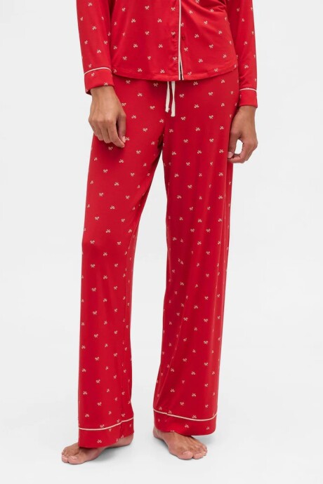 Pijama Pantalón De Modal Mujer Red Bows