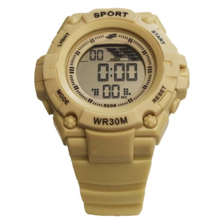 Reloj Deportivo de Pulsera Waterproof Pantalla Luz Unisex Beige