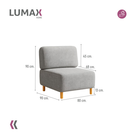 Sillón Modular Lumax de encastre Orebo en caja Gris