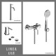 Juego Completo De Griferia De Baño Linea Lilo Fv CROMO