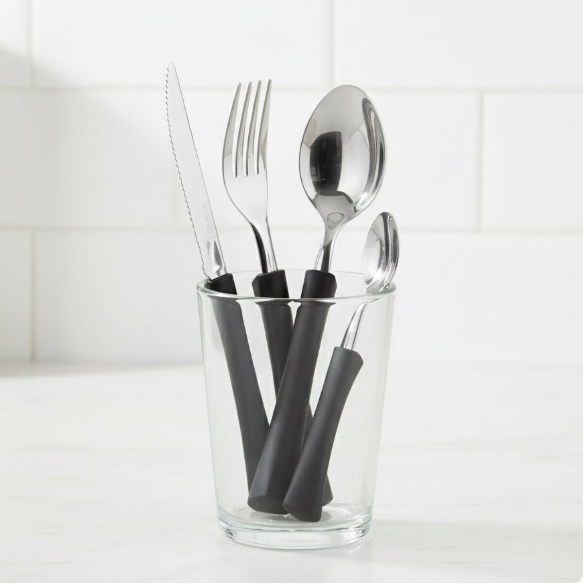 Juego cubiertos acero inox 12 piezas Inova - NEGRO 