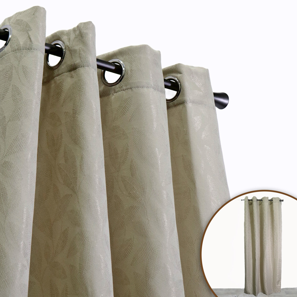 CORTINA BOTANIA BEIGE 140X229CM 