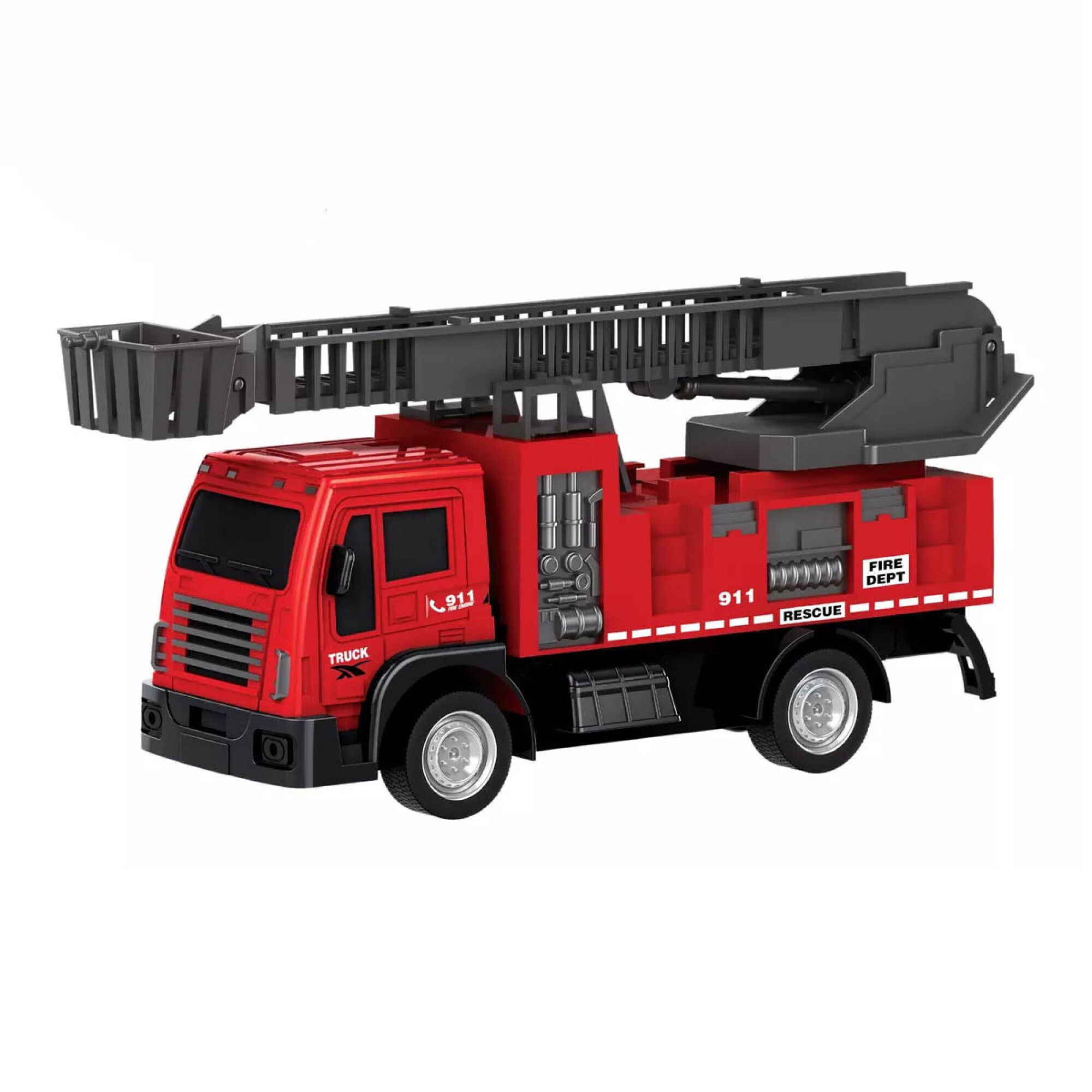 Camión De Bomberos RC | ABS 26.5 Cm | Luces Y Sonidos | Control Remoto | Regalo Para Niños