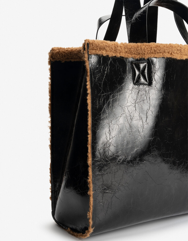 Shopper Cartera Shopper Reversible - Negro