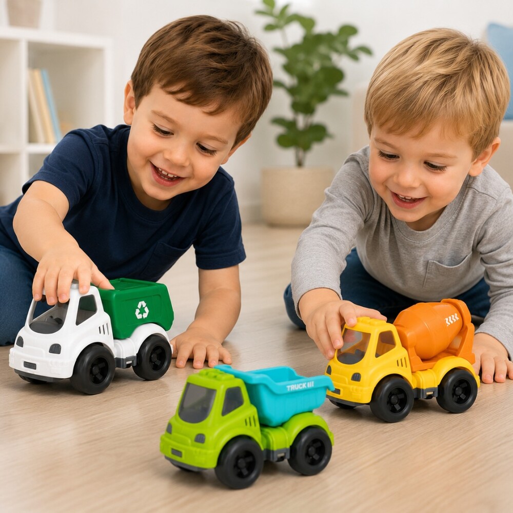 Set 3 vehiculos plastico ECO verde
