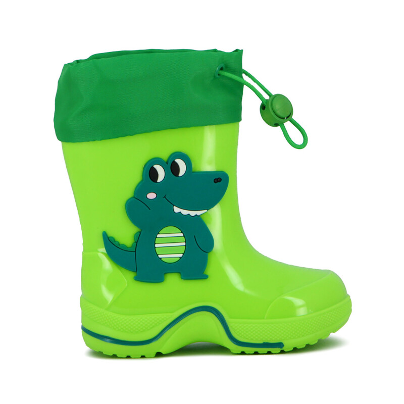 Macri Bota Lluvia Niños Dino Verde