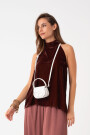 TOP HALTER VELVET Violeta