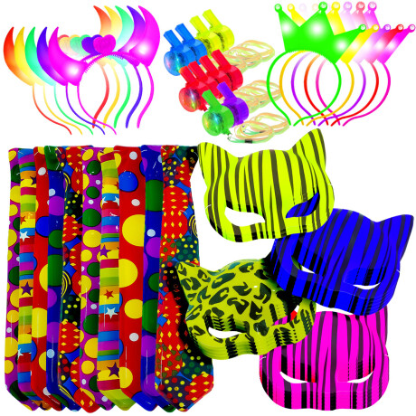 Set Cotillón N2 Luminoso Led 50pcs P/ Fiestas Eventos Cot001002