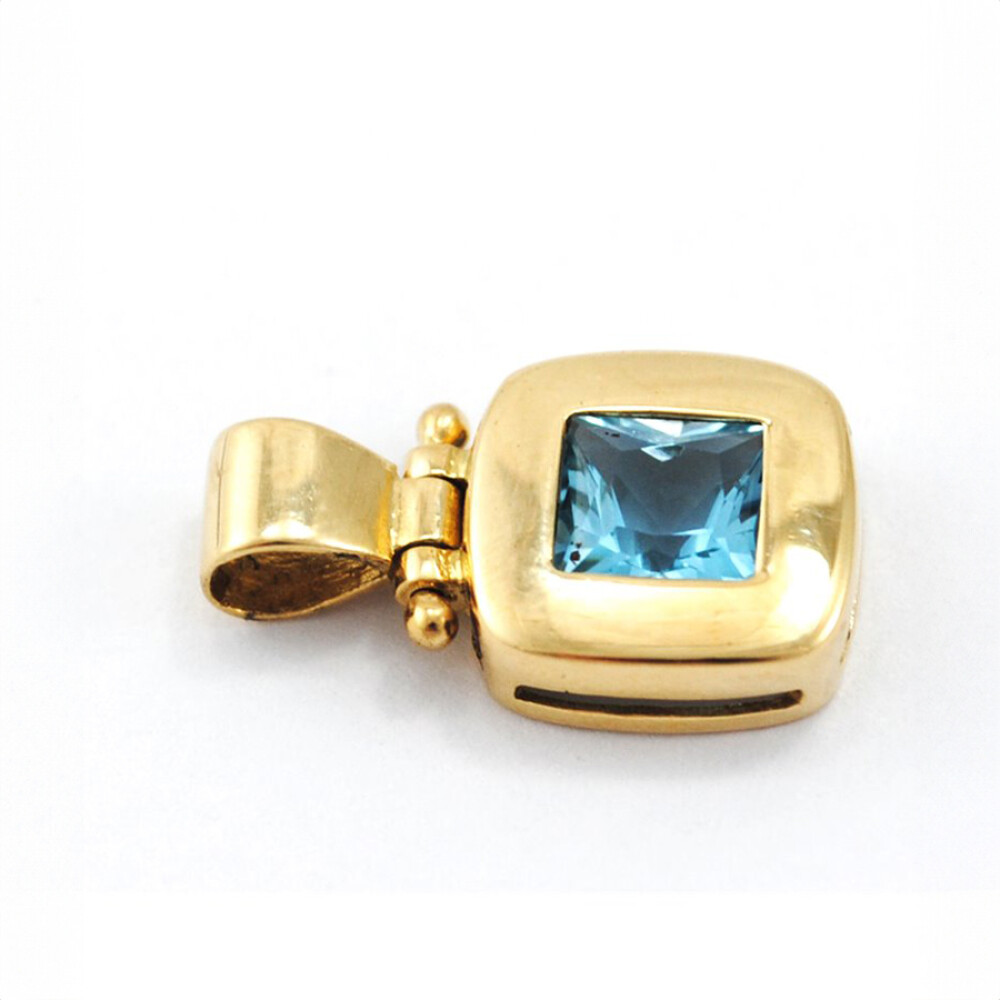 Colgante En Oro 18K Y Topacio Colgante En Oro 18K Y Topacio