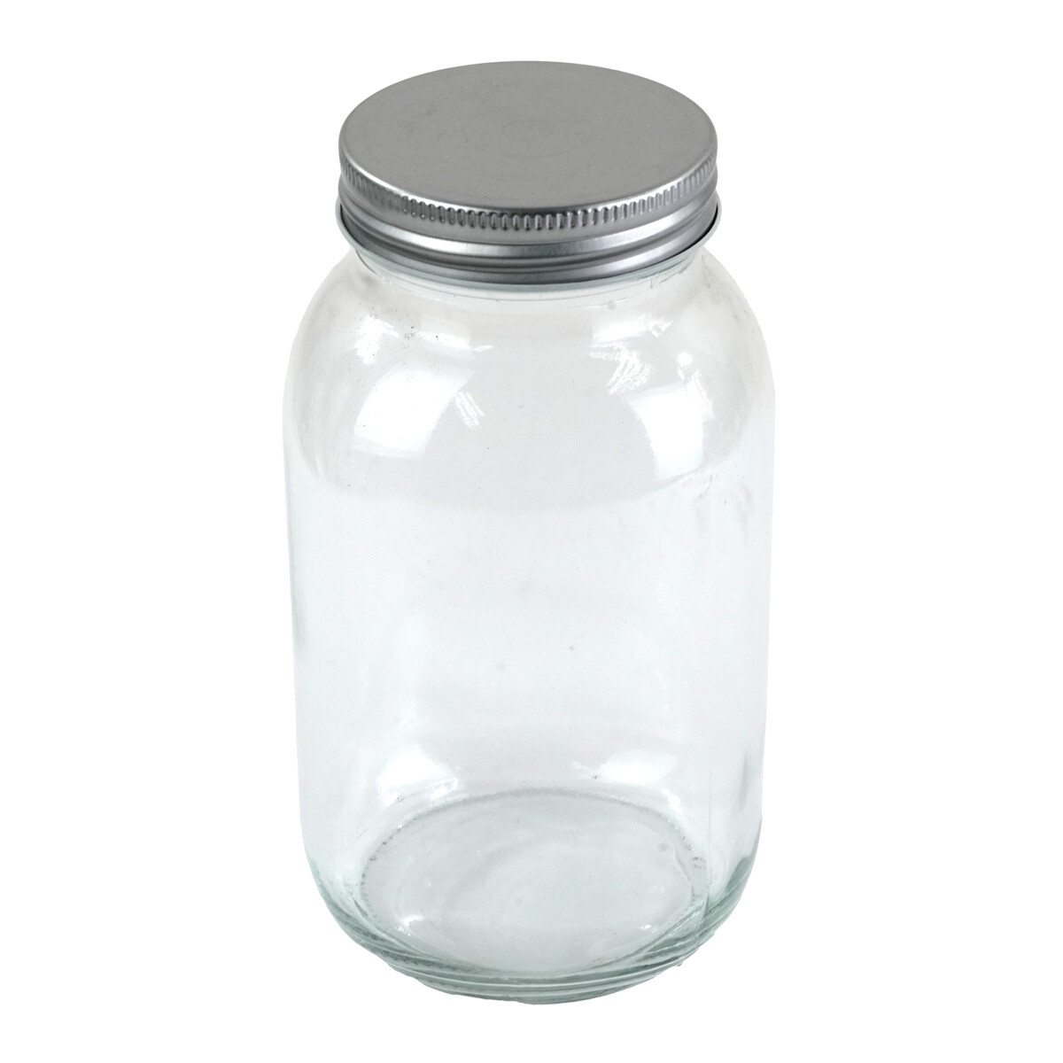FRASCO VIDRIO 1LT LISO TAPA ROSCA METAL 
