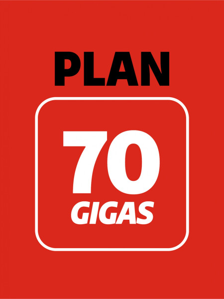 Plan mensual de 70 Gigas Plan mensual de 70 Gigas