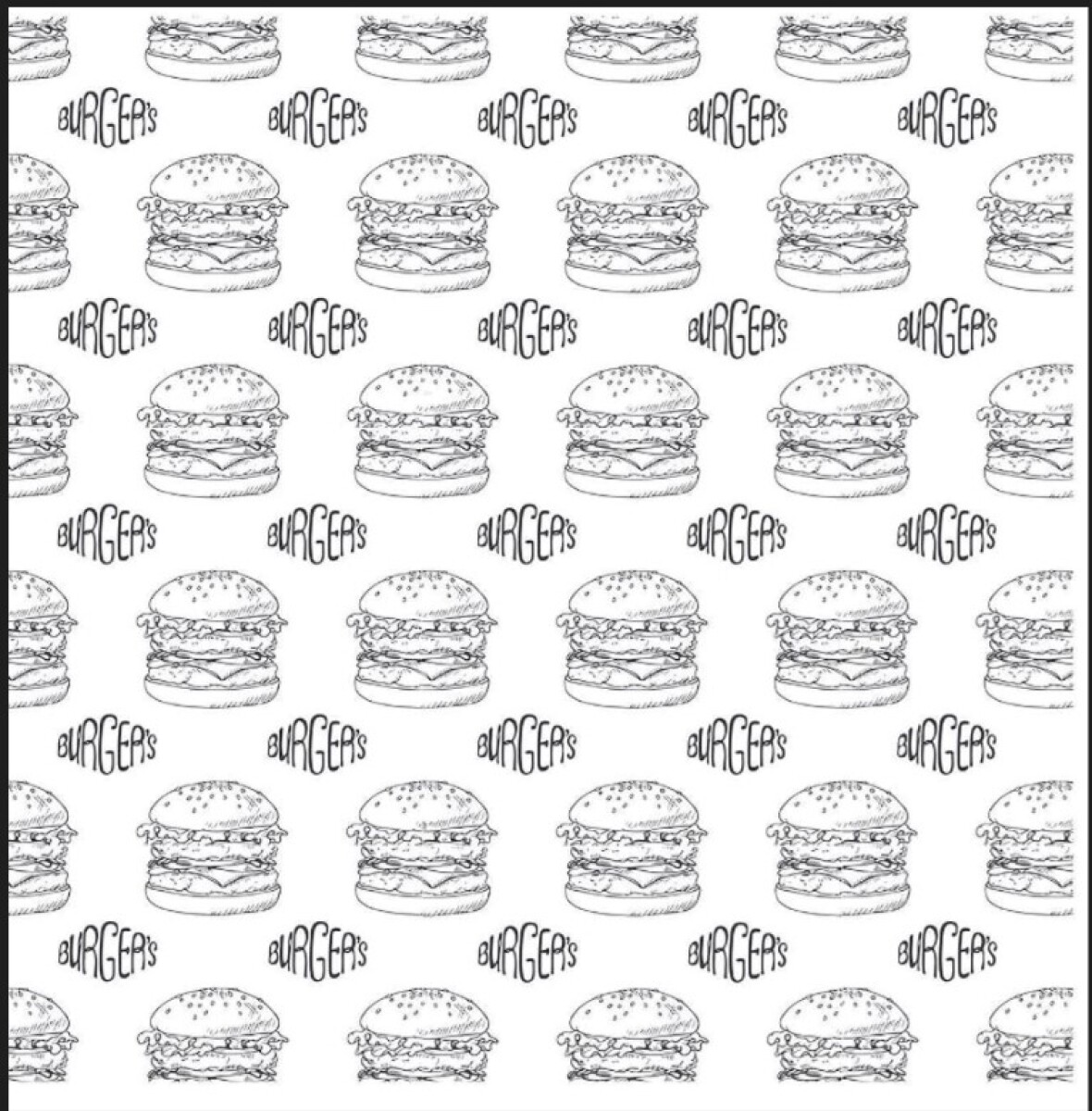 PAPEL ANTIGRASA 30X40CMS IMPRESO FANTASIA HAMBURGUESA 