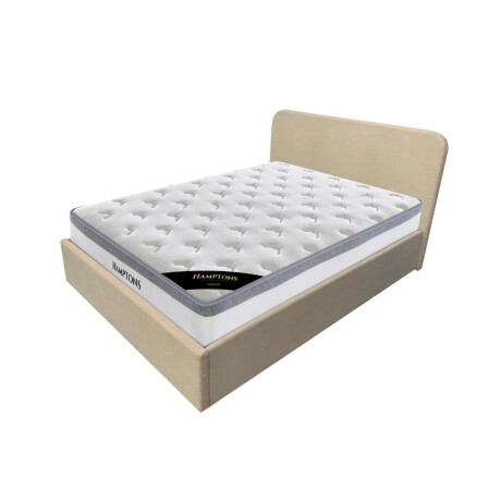 Sommier baul plaza y media Hamptons Hybrid Rhodium con respaldo Sommier baul plaza y media Hamptons Hybrid Rhodium con respaldo