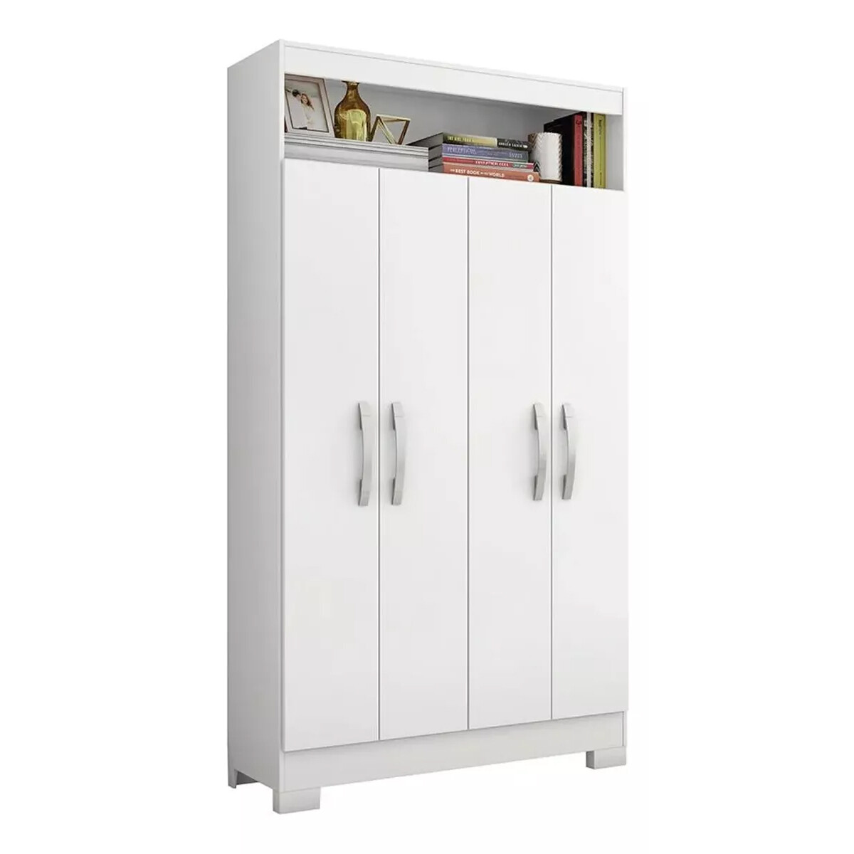 ROPERO 4 PUERTAS GUARDARROPA ARMARIO PLACARD CLOSET - BLANCO FLEX 